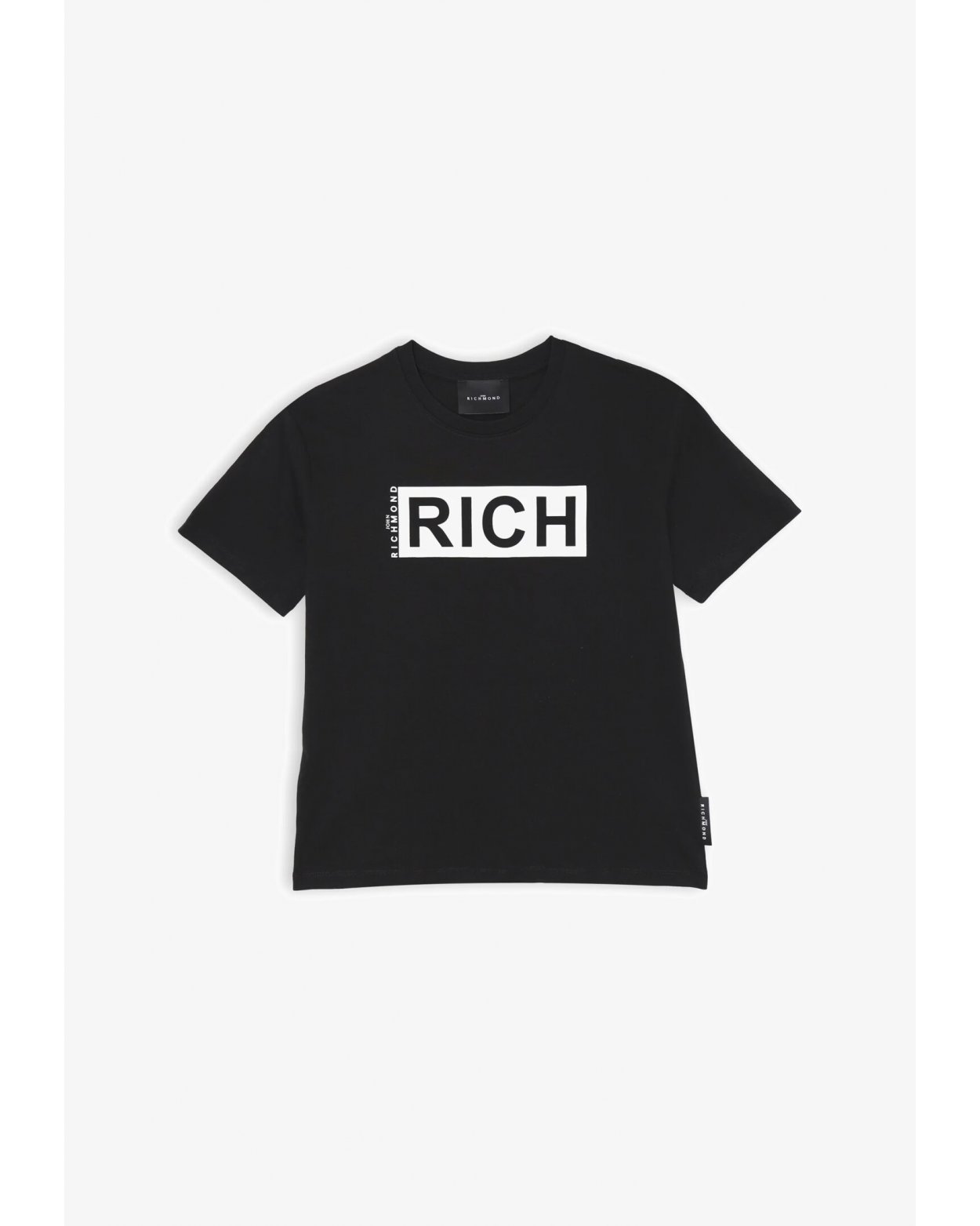 Richmond &#124; Maglia Bambino Nera Estate 2025 &#124; Stampa Logo