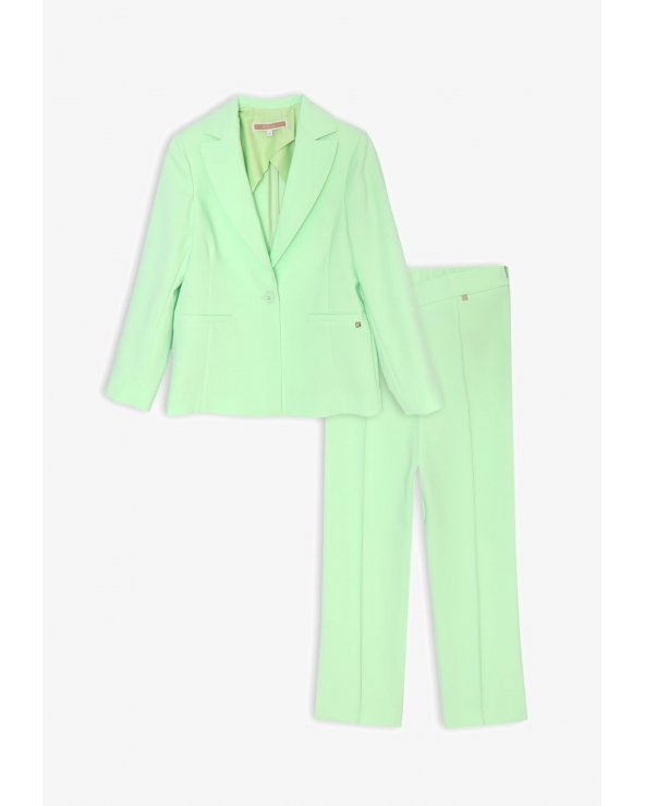 Completo giacca e pantalone verde menta bambina ragazza primavera-estate