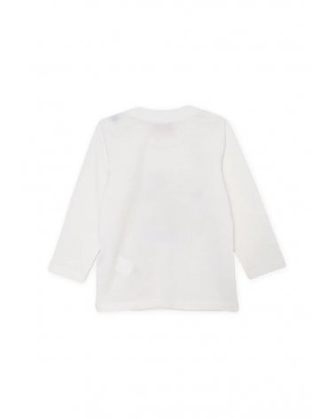 T-shirt Diesel Bianca a Maniche Lunghe Neonato 3-36 Mesi