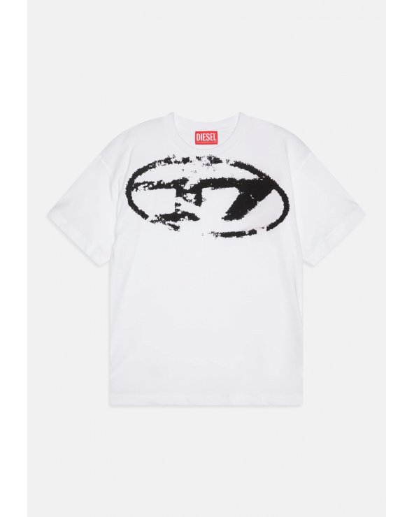 Diesel T-shirt bianca con stampa grafica