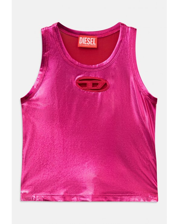 Top senza maniche Diesel fuxia metallizzato bambina