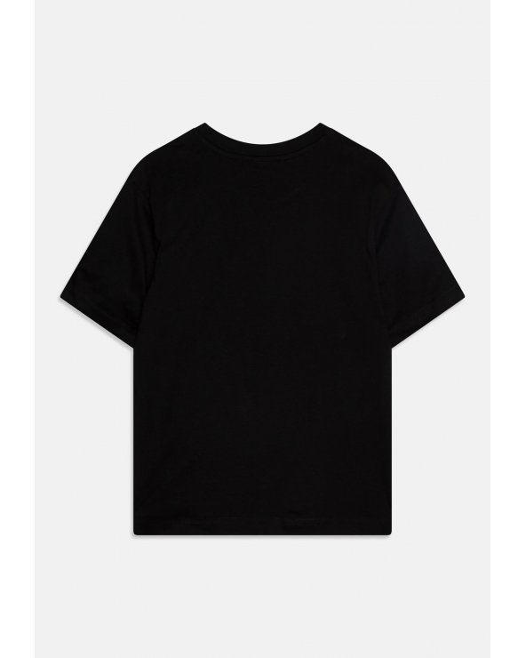 T-shirt nera bambino Diesel con logo stampato