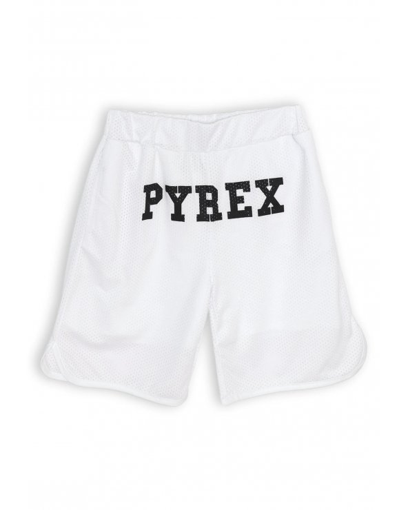Pyrex Completo T-shirt e Bermuda Rete Bianco Bambino e Ragazzo 8-16 Anni
