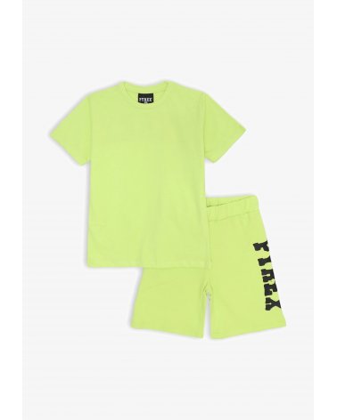 Completo Pyrex bambino verde lime - T-shirt & bermuda primavera 25