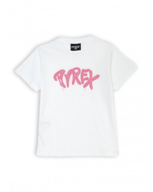 Pyrex Completo Bambina e Ragazza 8-16 Anni T-shirt Bianca e Shorts Rosa