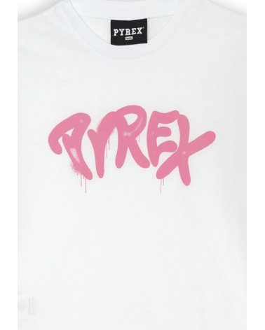 Pyrex Completo Bambina e Ragazza 8-16 Anni T-shirt Bianca e Shorts Rosa