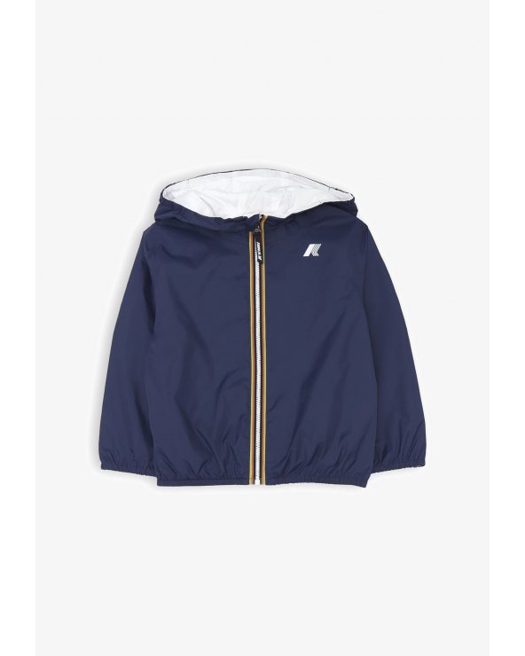Giubbotto K-Way Blu Bambino Primavera Estate 2025 con Cappuccio
