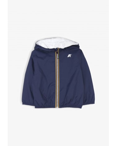 Giubbotto K-Way Blu Bambino Primavera Estate 2025 con Cappuccio