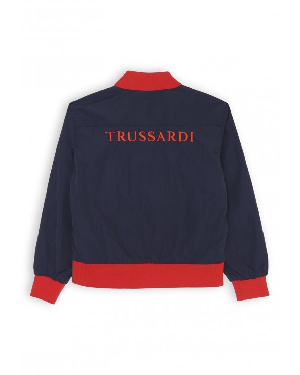 Giubbotto Trussardi Blu Rosso &#124; Bomber Leggero Bambino Ragazzo