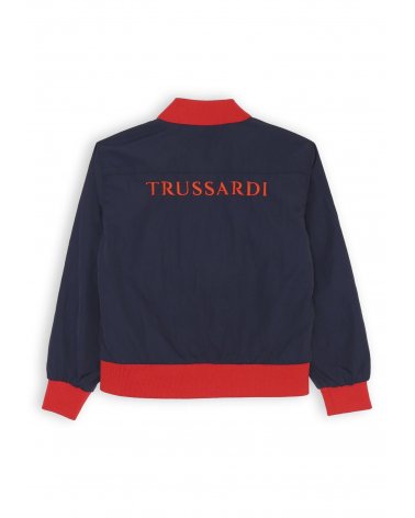 Giubbotto Trussardi Blu Rosso &#124; Bomber Leggero Bambino Ragazzo