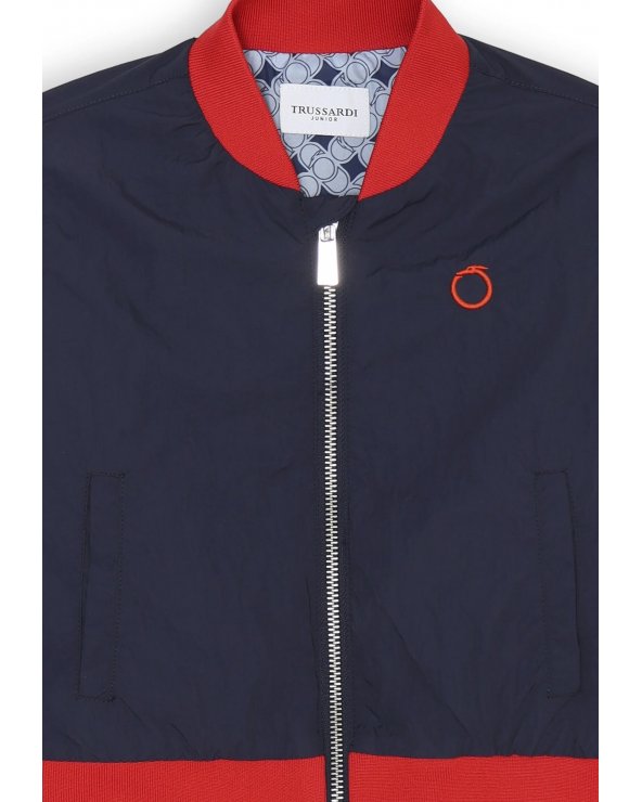 Giubbotto Trussardi Blu Rosso &#124; Bomber Leggero Bambino Ragazzo