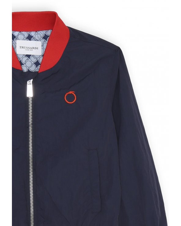 Giubbotto Trussardi Blu Rosso &#124; Bomber Leggero Bambino Ragazzo