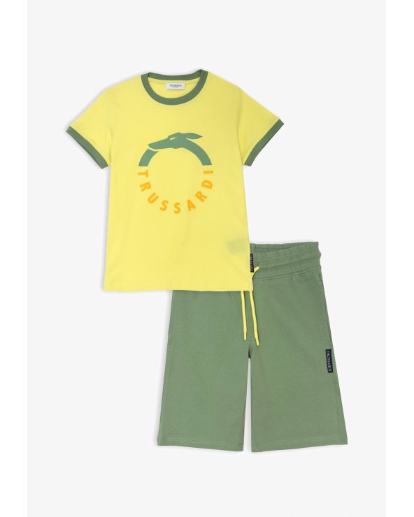 Trussardi completo bambino giallo e verde &#124; Primavera Estate 2025