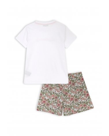 Trussardi Completo Bambina Bianco e Fantasia Floreale Primavera 2025
