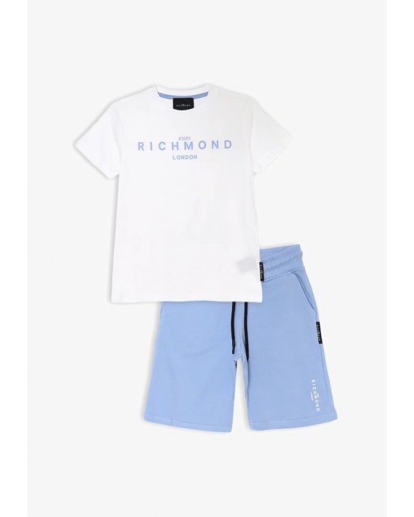 John Richmond completo bambino bianco e azzurro &#124; Primavera Estate 2025
