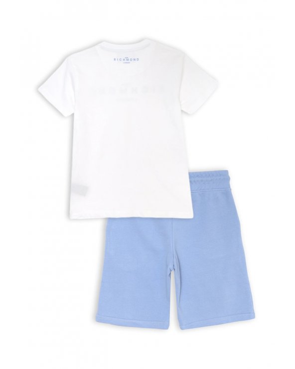 John Richmond completo bambino bianco e azzurro &#124; Primavera Estate 2025