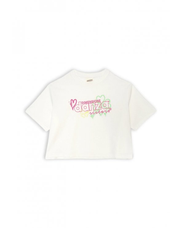 Completo Dimensione Danza bambina bianco e fucsia cotone estate 2025