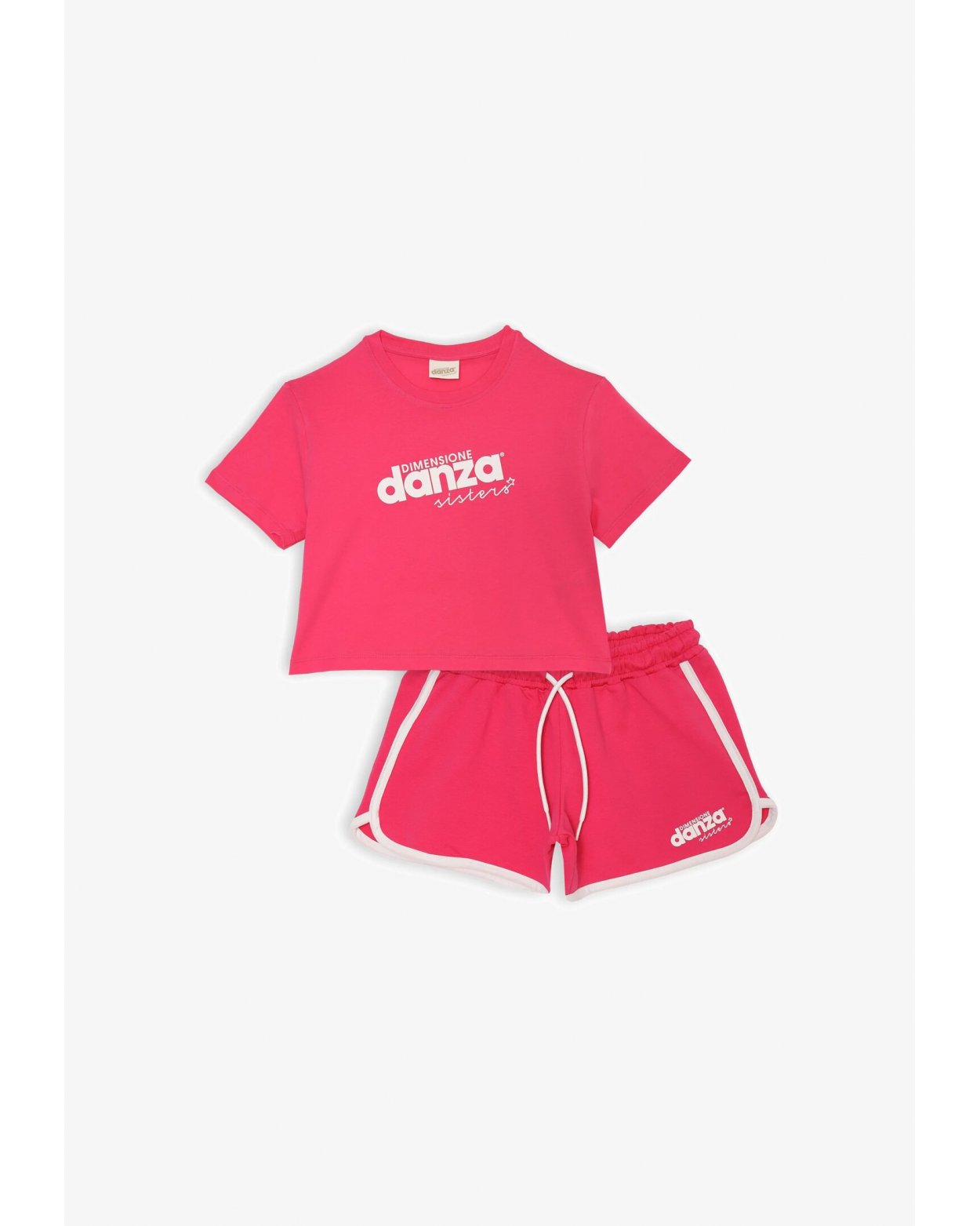Completo Dimensione Danza bambina fucsia cotone sportivo estate 2025
