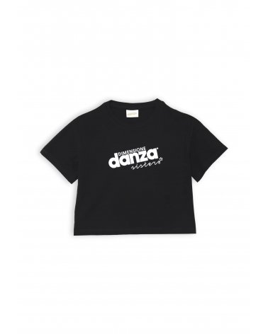 Completo Dimensione Danza bambina nero cotone sportivo estate 2025