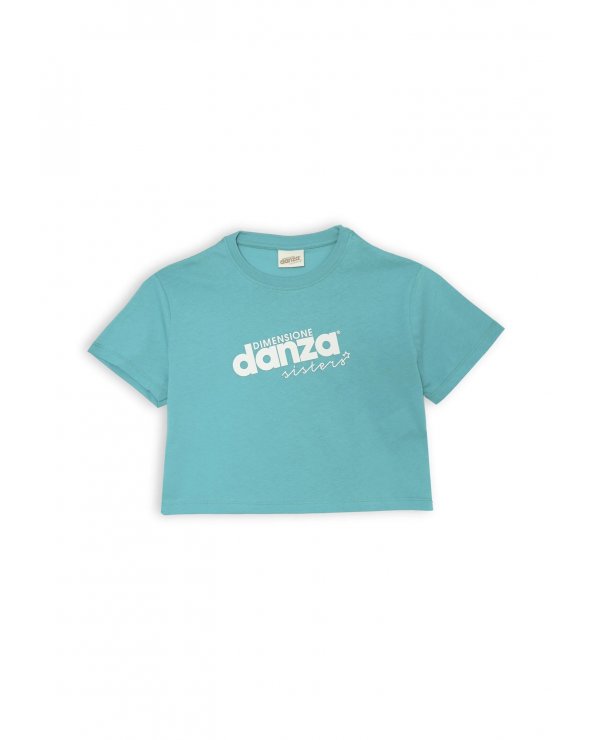 Completo Dimensione Danza bambina turchese cotone sportivo estate 2025