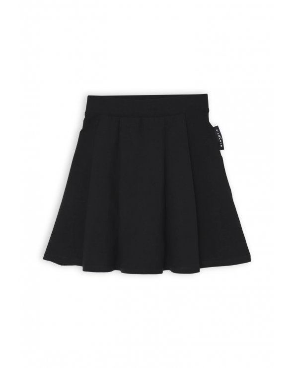 Completo Richmond bambina bianco e nero con t-shirt logo e gonna svasata