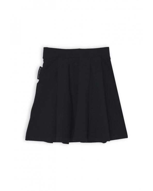 Completo Richmond bambina bianco e nero con t-shirt logo e gonna svasata