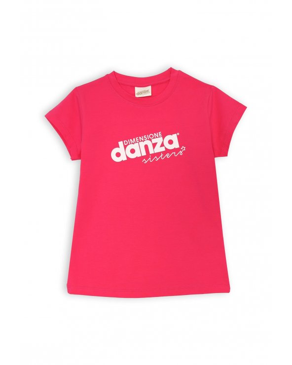 Completo fuxia Dimensione Danza bambina con logo stampato estate 2025