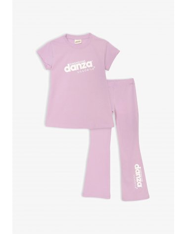 Completo lilla Dimensione Danza bambina stampa bianca estate 2025