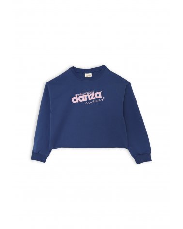 Completo Dimensione Danza blu con logo rosa per bambina primavera estate 2025