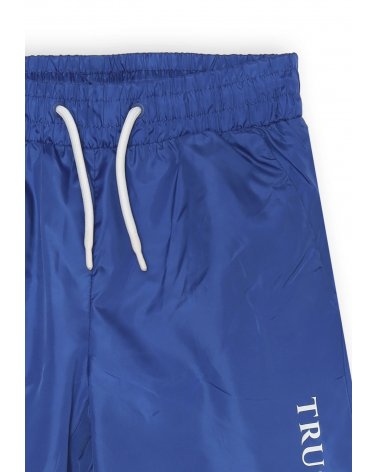 Costume Trussardi bambino blu royal con logo laterale estate 2025