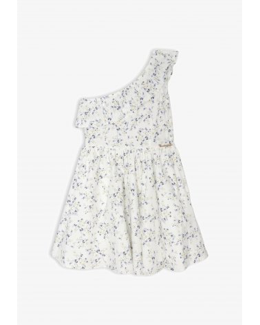 Vestito Trussardi asimmetrico floreale cotone bianco bambina estate 2025
