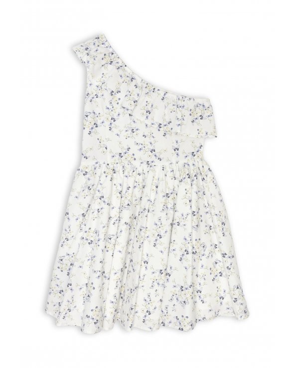Vestito Trussardi asimmetrico floreale cotone bianco bambina estate 2025