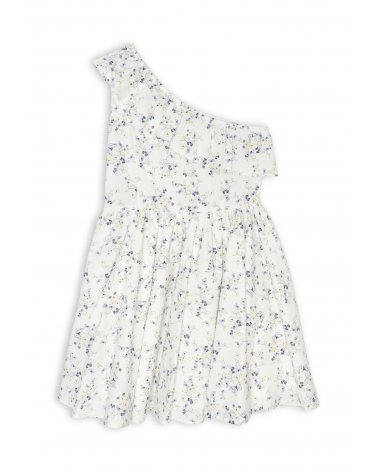 Vestito Trussardi asimmetrico floreale cotone bianco bambina estate 2025