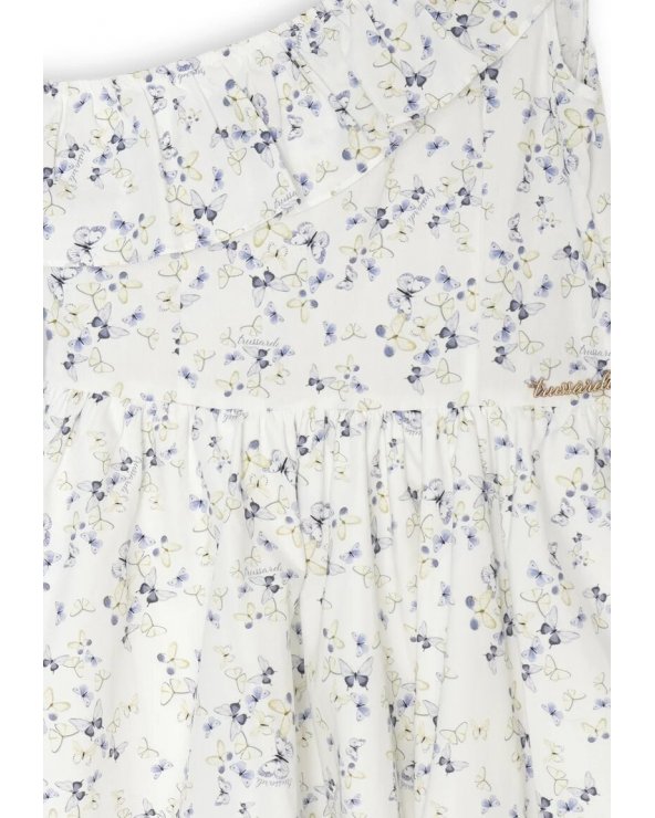 Vestito Trussardi asimmetrico floreale cotone bianco bambina estate 2025