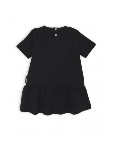 Vestitino nero Richmond neonata baby primavera estate 2025 con logo frontale