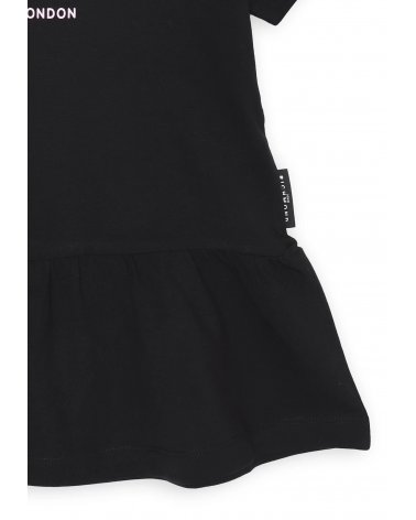 Vestitino nero Richmond neonata baby primavera estate 2025 con logo frontale