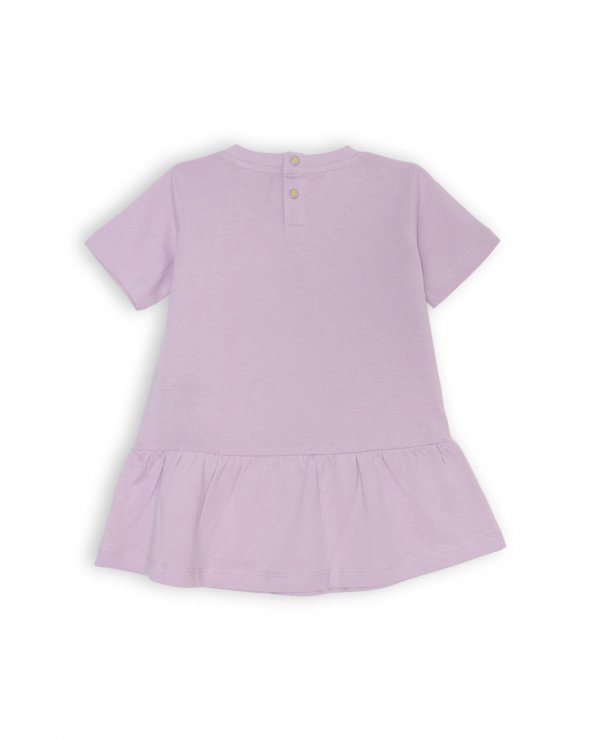 Vestitino lilla Richmond neonata baby PE 2025 con logo giallo frontale
