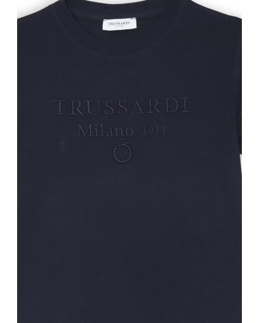 Maglia blu Trussardi Milano 1911 in cotone per bambino regular fit