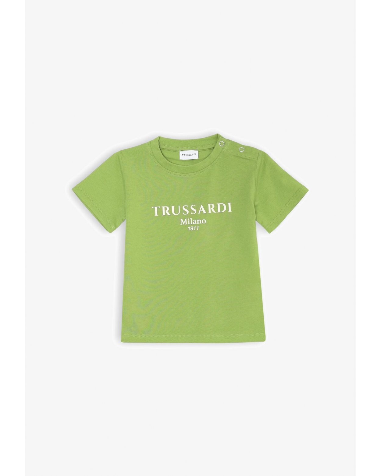 Maglia verde Trussardi Milano 1911 cotone neonato primavera estate 2025