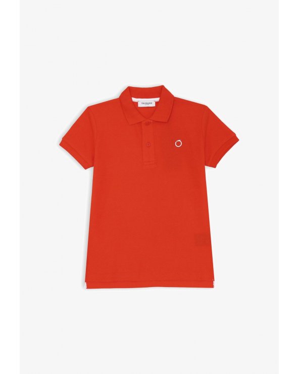 Polo rossa Trussardi bambino cotone piquet mezza manica primavera estate 2025