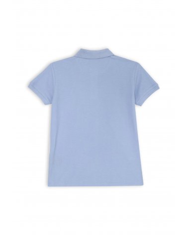 Polo azzurra Trussardi bambino in cotone regular fit mezza manica primavera