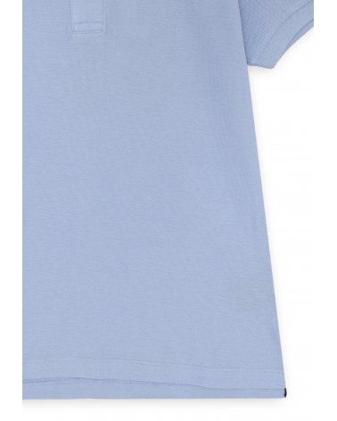 Polo azzurra Trussardi bambino in cotone regular fit mezza manica primavera