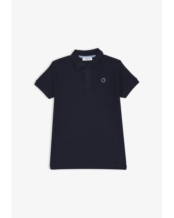 Polo blu Trussardi bambino in cotone regular fit manica corta estate 2025