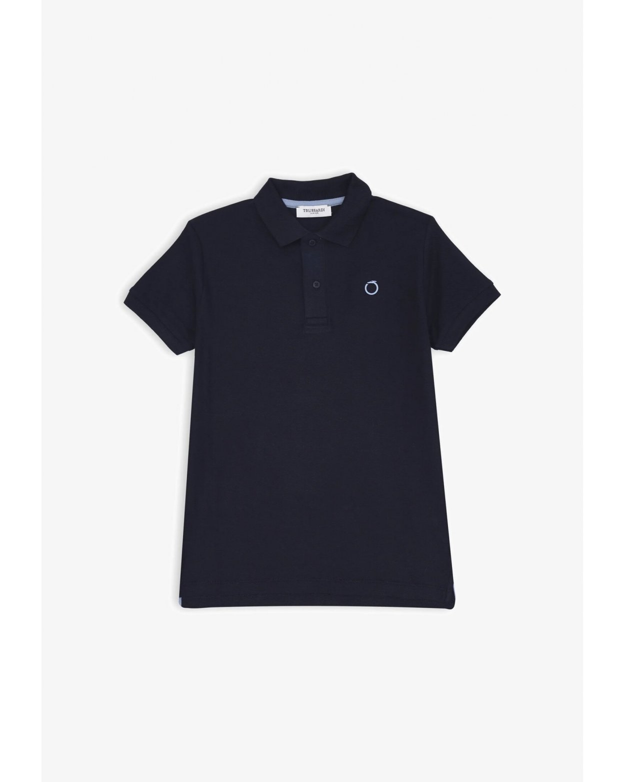 Polo blu Trussardi bambino in cotone regular fit manica corta estate 2025