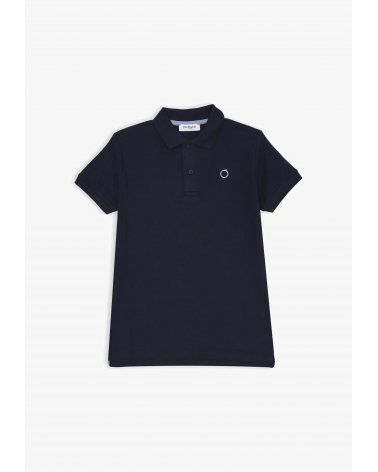 Polo blu Trussardi bambino in cotone regular fit manica corta estate 2025