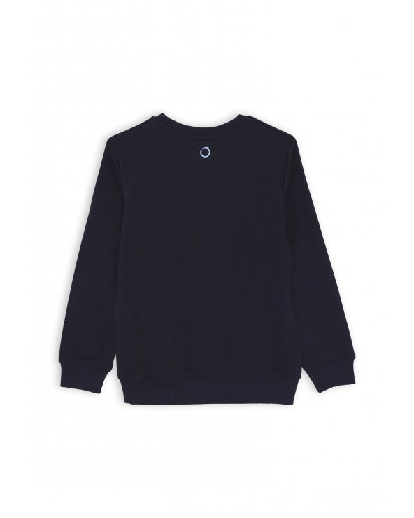 Felpa blu Trussardi Milano 1911 per bambino in cotone leggero