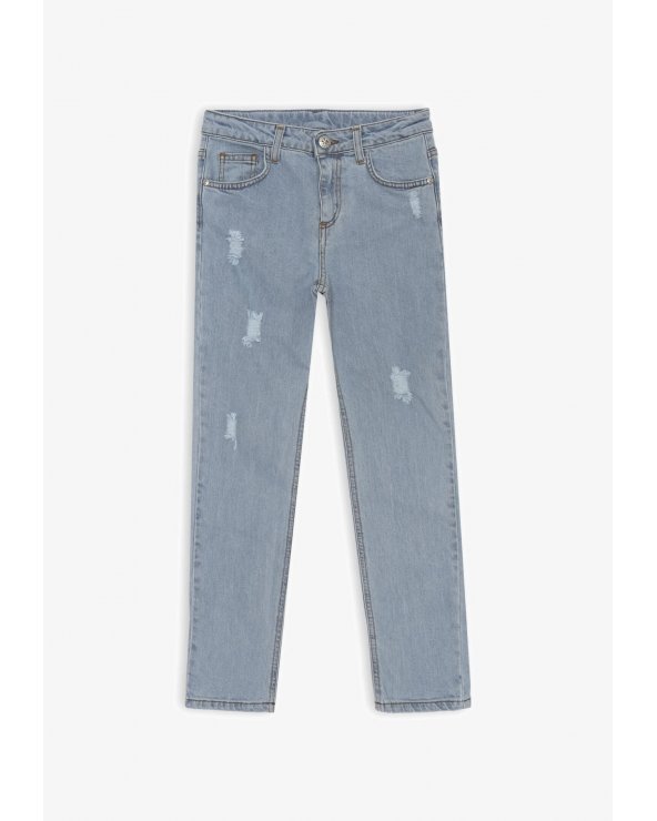 Jeans bambino blu chiaro John Richmond con effetto vissuto