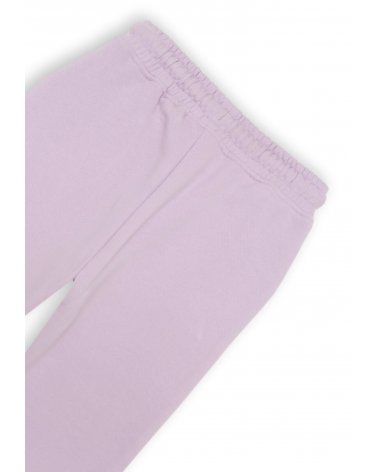 Pantalone felpato lilla Richmond bambina con laccetto giallo estate 2025