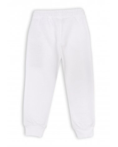 Pantalone felpato bianco Richmond bambina con laccetto lilla estate 2025