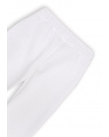 Pantalone felpato bianco Richmond bambina con laccetto lilla estate 2025